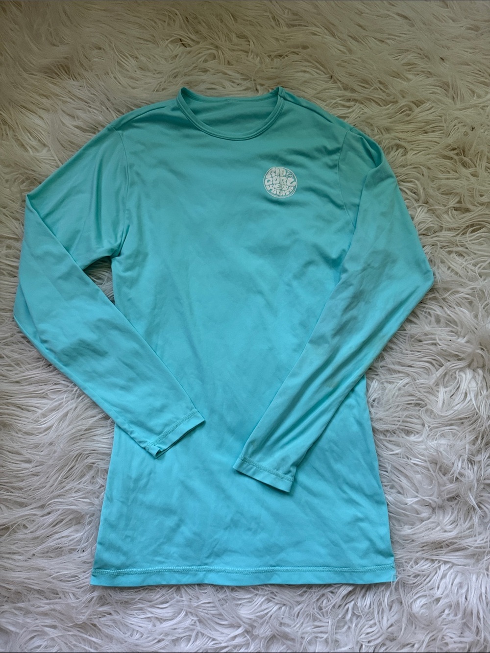 Rip Curl Teal Long Sleeve Surf Top with Round Logo